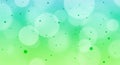 Soft Green and Blue Bokeh Background with Floating Bubbles and Particles abstract blur Royalty Free Stock Photo