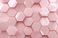Soft Pink Puffy Hexagonal Tile Pattern Royalty Free Stock Photo