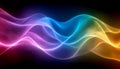 Abstract Background of Soft Rainbow Gradient with Energy Wave and Data Flow 8k Royalty Free Stock Photo
