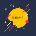 Abstract background with a splash, lines and round in a flat minimalist style. Bright vector illustration Royalty Free Stock Photo