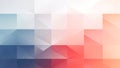 An abstract background with squares and triangles in a gradient of red orange blue and white hues. Soft geometric backdrop Royalty Free Stock Photo