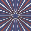 Abstract background with star and red and white stripes on blue. Royalty Free Stock Photo