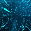 Abstract Background With Star Warp or Hyperspace. Abstract Exploding Effect. Hyperspace Travel. The Concept of Space