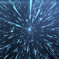 Abstract Background With Star Warp or Hyperspace. Abstract Exploding Effect. Hyperspace Travel. The Concept of Space