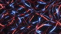 abstract background with stars A dark background with a red and blue electric confrontation and a flash of light Royalty Free Stock Photo