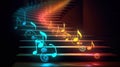 abstract background steps staircase going up with musical signs Royalty Free Stock Photo