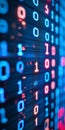 Abstract Background of Streaming Binary Code, Data Flow, Programming. Digital Technology. Royalty Free Stock Photo