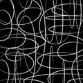 abstract background strokes lines doodle circles and ovals vector pattern Royalty Free Stock Photo