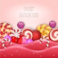 Abstract background with sweet candy