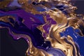 Abstract background, swirl watercolor marble with swirl and flow in colorful purple gold color palette. eps 10 Royalty Free Stock Photo