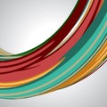 Abstract background, swirling lines, colorful vector Royalty Free Stock Photo