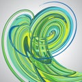 Abstract background, swirling lines, colorful vector Royalty Free Stock Photo