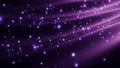 Abstract background of swirling purple light and glowing particles Royalty Free Stock Photo