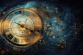 Abstract background with symbols of time and cyclicity