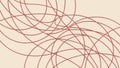 Abstract Background with Tangled Red Lines, Chaotic Swirl Pattern, vector design Generative AI Royalty Free Stock Photo