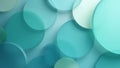 Abstract background of teal and light green circles overlapping in a soft composition Royalty Free Stock Photo
