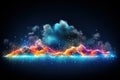 Abstract Background Technology, cloud networking, generative ai. Royalty Free Stock Photo