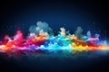 Abstract Background Technology, cloud networking, generative ai. Royalty Free Stock Photo