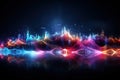 Abstract Background Technology, cloud networking, generative ai. Royalty Free Stock Photo