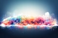 Abstract Background Technology, cloud networking, generative ai. Royalty Free Stock Photo