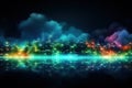 Abstract Background Technology, cloud networking, generative ai. Royalty Free Stock Photo