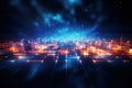 Abstract Background Technology, cloud networking, generative ai. Royalty Free Stock Photo