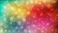 Vector Abstract Shining Stars, Glowing Sparkles and Blurring Bokeh in Blurry Colorful Gradient Background Royalty Free Stock Photo