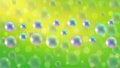 Vector Abstract Glowing Colorful Bubbles in Green and Yellow Gradient Background Royalty Free Stock Photo