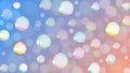 Vector Abstract Glowing Colorful Bubbles in Blurry Pastel Blue and Pink Gradient Background Royalty Free Stock Photo