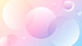 Vector Abstract Shining Circles in Pastel Blue and Pink Gradient Background Royalty Free Stock Photo