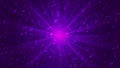 Vector Abstract Bright Light Beams and Blurry Music Notes Blast in Dark Purple Gradient Background Royalty Free Stock Photo