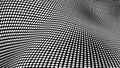 Vector Abstract Warping White Halftone Dots Pattern in Black Background