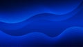 Vector Abstract Dark Blue Gradient Background with Smooth Waves and Lines Pattern Royalty Free Stock Photo