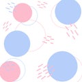 Abstract background texture of circle shape in trendy shades pale pink and blue. Wallpaper. Isolate
