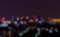 Abstract background and texture of colorful city bokeh at night