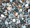 Abstract background texture. Colorful pebbles on the sea beach Royalty Free Stock Photo