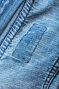 Texture of denim cloth close-up Royalty Free Stock Photo