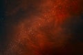 Abstract background texture of distant star space and multicolored nebula, illustration. Royalty Free Stock Photo