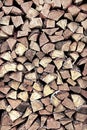 Abstract background (texture) of dry firewood in a pile. Royalty Free Stock Photo