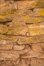 Abstract background texture of Old wall stone of a water Russian destroyed mill Royalty Free Stock Photo