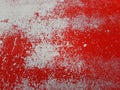 Abstract background texture wall red and white paint scratches old scrapes. Vintage style image for background. Royalty Free Stock Photo