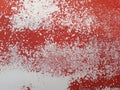 Abstract background texture wall red and white paint scratches old scrapes. Vintage style image for background. Royalty Free Stock Photo