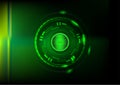 Green color light circle technology space digital art with abstract background wallpaer pattern vector illustration EPS10