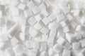 Abstract Background Texture of White Sugar Cubes Royalty Free Stock Photo