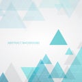 Abstract background textures by turquoise triangles.