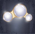 Abstract background with three glass balls Royalty Free Stock Photo