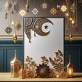 Islamic design background with empty copy space good for a special event like ramadan