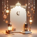 Islamic design background with empty copy space good for a special event like ramadan