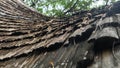 Abstract background, traditional bamboo roof tile Royalty Free Stock Photo