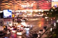 Abstract background of traffic light at night, Colorful of car and road with bokeh Royalty Free Stock Photo